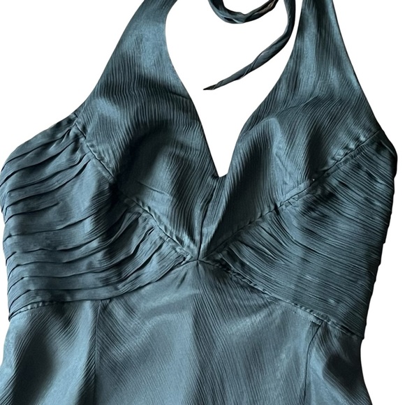 Nicole by Nicole Miller Silk Halter Neck Empire Waist Dress - Picture 3 of 12